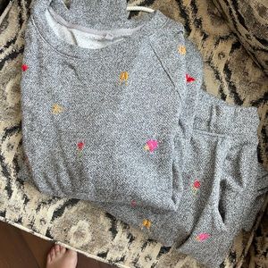 Lou and grey emoji sweatsuit
